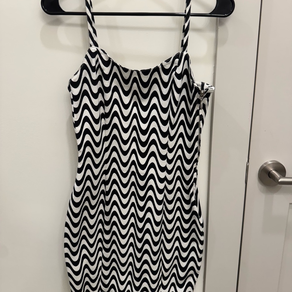 H&M Black and White Mini Dress